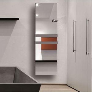 CARRERA Impérial 1100 watts Radiateur s?che-serviettes électrique - Façade en verre miroir