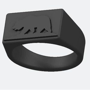 Bague Ours Californien T.60 personnalisée
