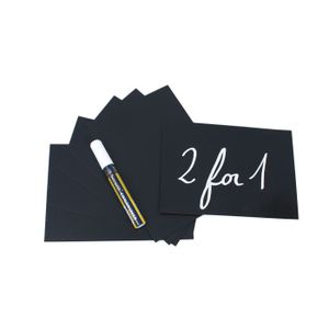 Set 10 ardoises taille A5 + 1 feutre craie blanc