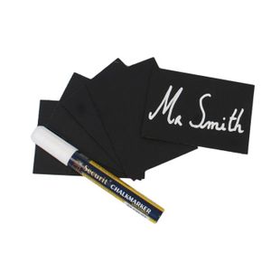 Set 20 ardoises taille A7 + 1 feutre craie blanc