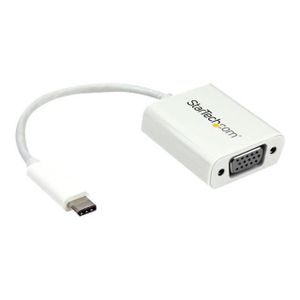 STARTECH Adaptateur vidéo USB-C vers VGA - Convertisseur USB Type-C vers HD15 - M/F - 1920x1200 / 1080p - Blanc