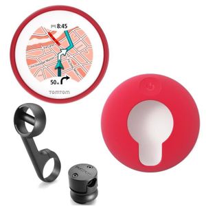 TomTom VIO GPS pour Scooter + Housse silicone rouge