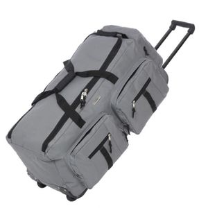 KINSTON Sac de Voyage ? Roulettes Souple 2 Roues 82cm Gris