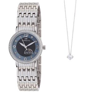 TORRENTE Coffret 2 Pi?ces : 1 Montre et 1 Pendentif Or Blanc et Oxydes de Zirconium Femme