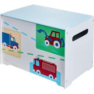 VEHICULES Coffre ? Jouets Enfant en bois avec couvercle HelloHome - Worlds Apart