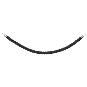 Cordon 1.5 m noir embouts chrome
