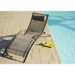 Chaise longue aluminium textil?ne cappuccino