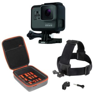 Pack GOPRO HERO 5 Black Caméra de sport + T'nB Fixation bandeau + XSories - UNIVERSAL CAPXULE SMALL - Housse de rangement