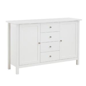 MONTAUK Buffet contemporain blanc laqué - L 135 cm