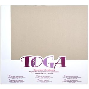 TOGA Classeur 30x30 brut + 10 pochettes
