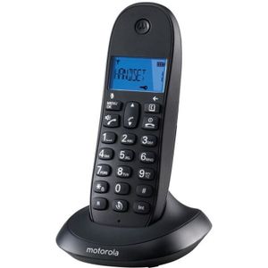 Motorola C1001LB+ Solo Téléphone Sans Fil Sans Répondeur Noir