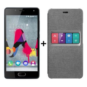 Wiko U Feel Lite Slate Gris + Folio Wiboard