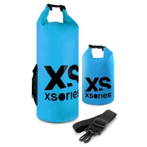 XSories - STUFFLER 8L - Sac étanche en PVC, fermeture roll-top et clip, poche interne et bandouli?re, 8 litres, Bleu