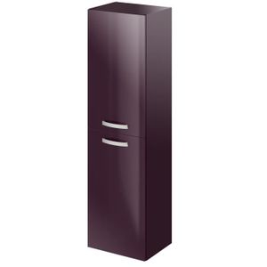 STELLA Colonne de salle de bain L 40 cm - Laqué aubergine brillant
