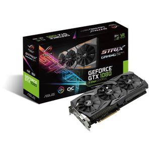 Asus Carte graphique NVIDIA GeForce? GTX 1080 - ROG-STRIX-GTX1080-O8G-11GBPS - 8Go GDDR5X