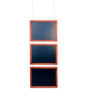 3 ardoises 32 x 43 cm, total 120 cm, acajou
