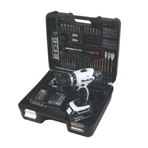MAKITA Perceuse visseuse ? percussion avec 1 batterie 18 V 4 Ah Li et un coffret de 101 accessoires