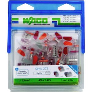 WAGO Blister de 50 bornes 273 2-3-5 entrées