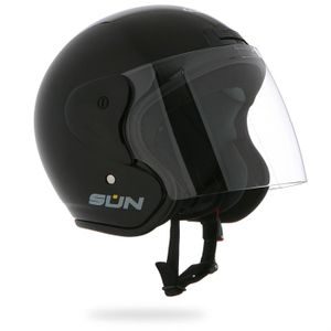 Stormer Casque Jet Sun Noir Brillant