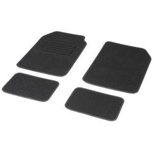 Jeu de 4 tapis universels ASTON ganse luxe noire