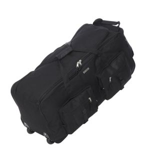 KINSTON Sac de Voyage ? Roulettes Souple 2 Roues 82cm Noir