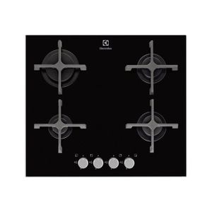 ELECTROLUX EGT6342NOK - Table de cuisson gaz - 4 foyers -max 2700W - L 59 x P 52cm - Rev?tement verre - Noir