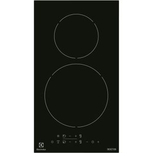 ELECTROLUX EHH3320NVK Table de cuisson ? induction - 2 foyers - 3700W - L29 x P52cm - Rev?tement verre - Noir