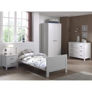 LEWIS Meuble de chambre 4 pi?ces - Blanc