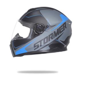 STORMER Casque Intégral Versus Néon Déco Bleu