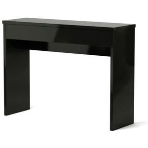 ARENA Console meuble style contemporain noir brillant - L 109 cm