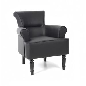 ARPEGE Fauteuil en simili noir