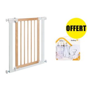 SAFETY 1 ST Barri?re de sécurité Easy Close Bois et Métal + kit securité domestique OFFERT