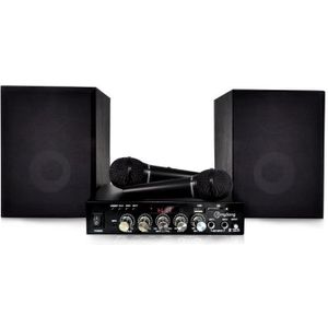 MYDEEJAY MY SONG Ensemble Karaoke Ampli 2x50W - USB - Bluetooth - 2 Enceintes Hifi - 2 Micros