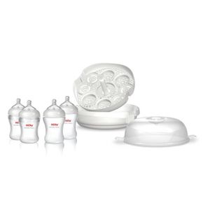 NUBY Stérilisateur ? vapeur MO standard + 4 biberons (240ml + 210ml)