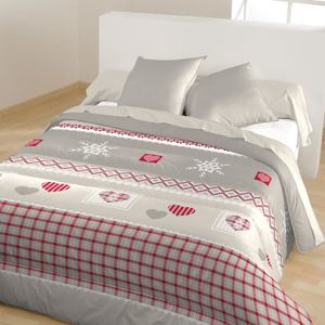 CALINE Couette chaude imprimée Aspen 220x240 cm beige