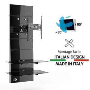 GHOST DESIGN 3000R noir Meuble TV support orientable 32 ? 63\