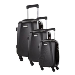 PASCAL MORABITO Set de 3 Valises Rigide ABS DESIGN 4 Roues S-M-L ADELITE Bordeaux