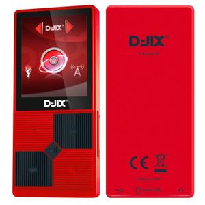 D-JIX M320BTFM Lecteur multimédia MP4 - 8 Go - Bluetooth - Podom?tre - Radio FM - Rouge