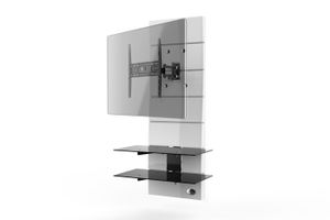 GHOST DESIGN 3000R blanc Meuble TV support orientable 32 ? 63\