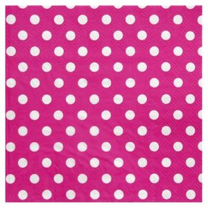 SANTEX Serviette de Table Pois Fuchsia