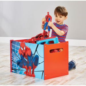 SPIDERMAN Grand Coffre ? Jouets en bois Rouge et bleu - Worlds Apart