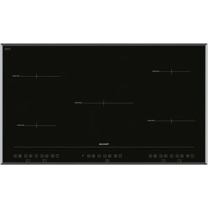 SHARP KH-9I26CT00 - Table de cuisson ? induction - 5 zones - 10800W - L89 x P52cm - Rev?tement verre - Noir
