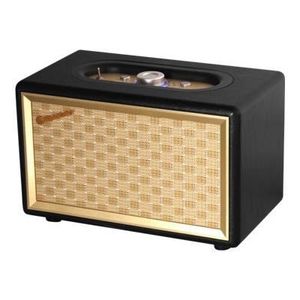 ROADSTAR HRA-310BT Radio Bluetooth Vintage en simili cuir - Noir