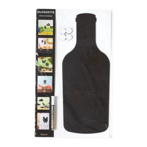 Ardoise Silhouette Bouteille + feutre craie Blanc