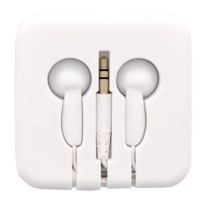 TNB POCKET Ecouteurs boutons avec étui enrouleur en silicone - Blanc