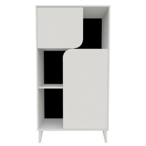 COLOR Buffet haut classique décor blanc - L 81 cm