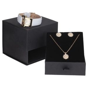 TORRENTE Coffret Lux Montre Quartz Parure Collier avec Pendentif et Boucles d'Oreilles