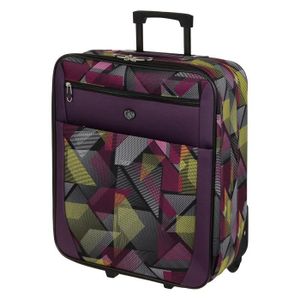KINSTON Valise Cabine Low Cost Souple 2 Roues 50cm Violet