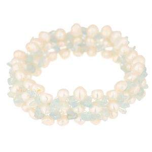 NACRE DE PERLE Bracelet Argent 925° et Perles de Culture d'Eau Douce Femme