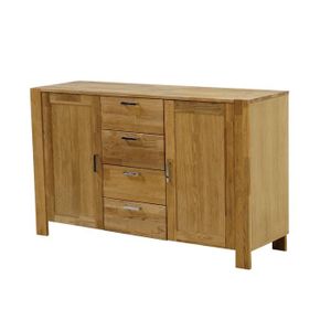 LUXOR Buffet - 2 portes - 4 tiroirs - L 143,8 x P 45 x H 87,6 cm